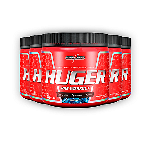 Kit 5 Pré Treino Huger Integral Medica Blue Razz 320g