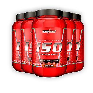 Kit 5 Whey Protein Iso Triple Zero Integral Medica Chocolate 900g