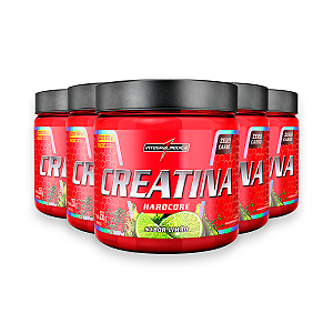 Kit 5 Creatina Hardcore Integral Medica Limão 350g