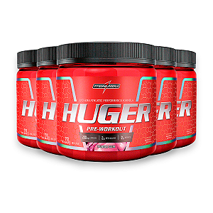 Kit 5 Pré Treino Huger Integral Medica Bubble Gum 320g