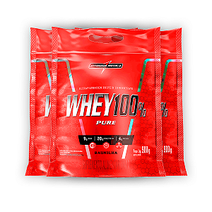 Kit 3 Whey Protein 100% Puro Integral Medica Baunilha 900g