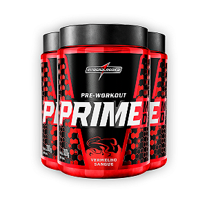 Kit 3 Pré Treino Prime Integral Medica Frutas Vermelhas 300g