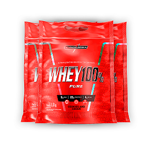 Kit 3 Whey Protein 100%Puro Integral Medica Cookies Cream 1.8Kg