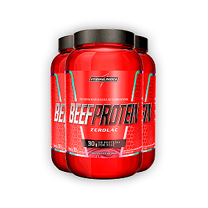 Kit 3 Proteína Hidrolisada Beef Integral Medica Frutas Vermelhas 900g