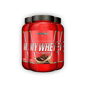 Kit 3 My Whey Protein Integral Medica Shake Chocolate 900g