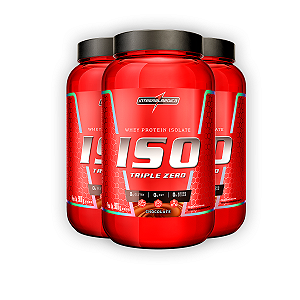 Kit 3 Whey Protein Iso Triple Zero Integral Medica Chocolate 900g
