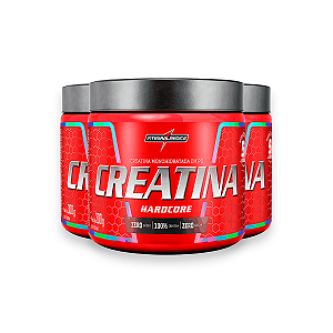 Kit 3 Creatina Hardcore Monohidratada Integral Medica 300g