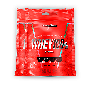 Kit 2 Whey Protein 100% Puro Integral Medica Chocolate 1.8Kg