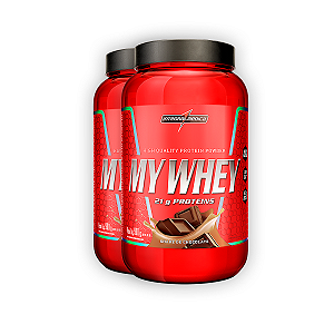 Kit 2 My Whey Protein Integral Medica Shake Chocolate 900g