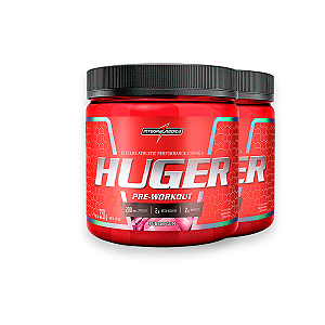 Kit 2 Pré Treino Huger Integral Medica Bubble Gum 320g