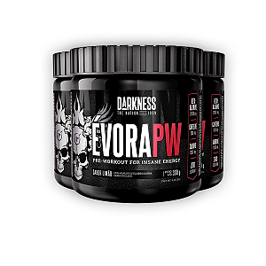 Kit 3 Pré Treino Évora V2 Darkness Limão 300g