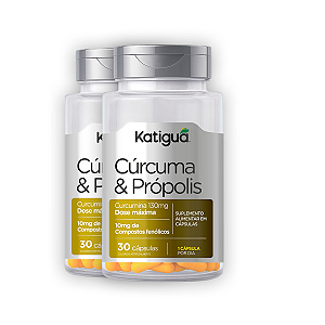 Kit 2 Cúrcuma + Própolis 30 Cápsulas