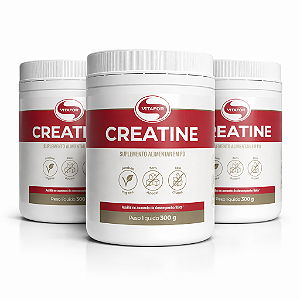 KIT 3 CREATINE Vitafor 100% Creatina Monohidratada 300g