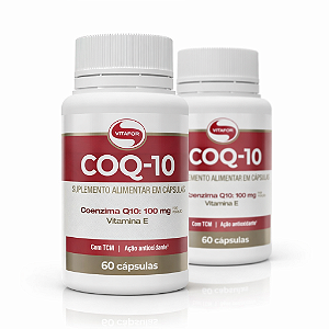 KIT 2 COQ-10 Vitafor Coenzima Q10 100mg e Vit.E 60 Caps