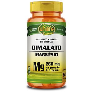Magnésio Dimalato 260mg Unilife 60 Cápsulas