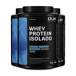 Kit 3 Whey Protein Isolado Chocolate Dux 900g