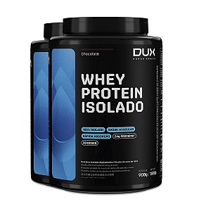 Kit 2 Whey Protein Isolado Chocolate Dux 900g