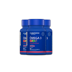Kit 3 Ômega 3 Kids Catarinense 30 Cápsulas Cereja