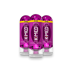 Kit 3 Lubrificante íntimo 2 em 1 K-MED Cimed Frasco 203g