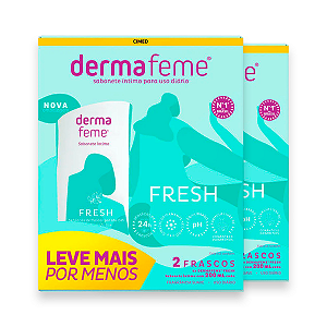 Kit 2 Sabonete íntimo Dermafeme 2 Frascos Cimed Suave 200ml