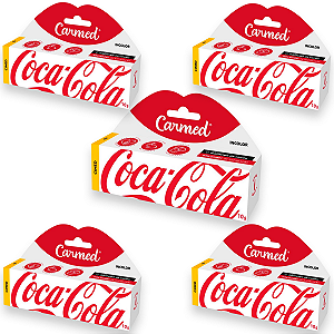 Kit 5 Carmed Hidratante Labial Incolor Cimed Coca Cola 10g
