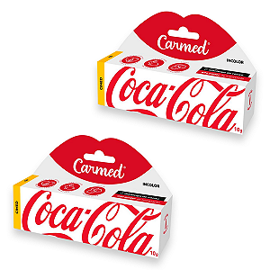 Kit 2 Carmed Hidratante Labial Incolor Cimed Coca Cola 10g