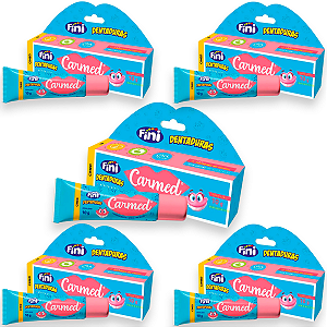 Kit 5 Carmed Hidratante Labial Incolor Cimed Fini Dentaduras
