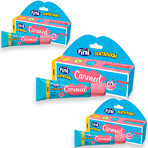 Kit 3 Carmed Hidratante Labial Incolor Cimed Fini Dentaduras