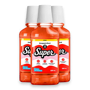 Kit 3 Enxaguante Bucal Super 12H Cimed Frutas Vermelhas 500ml