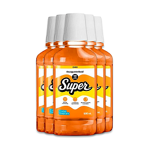 Kit 5 Enxaguante Bucal Super 12H Cimed Frutas Tropical 500ml
