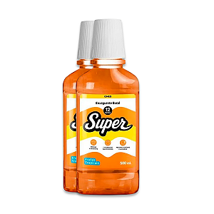 Kit 2 Enxaguante Bucal Super 12H Cimed Frutas Tropical 500ml