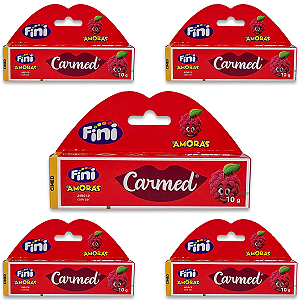 Kit 5 Carmed Hidratante Labial Com Cor Cimed Amora Claro 10g