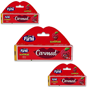 Kit 3 Carmed Hidratante Labial Com Cor Cimed Amora Claro 10g