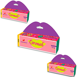 Kit 3 Carmed Hidratante Labial Incolor Cimed Melancia 10g