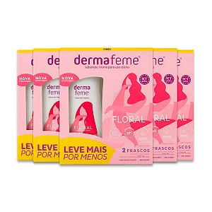 Kit 5 Sabonete Líquido Íntimo Dermafeme Floral Cimed 200ml