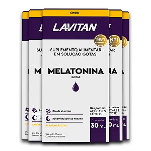 Kit 5 Melatonina Lavitan Solução Oral 30ml Maracujá