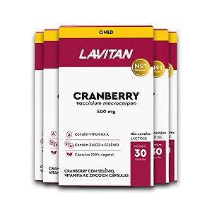 Kit 5 Cranberry Lavitan 30 Cápsulas