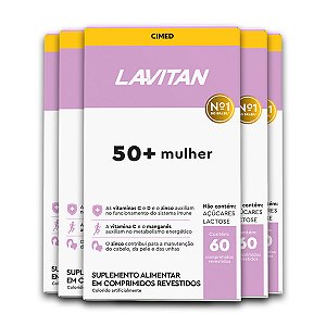 Kit 5 Multivitamínico Mulher 50+ Lavitan 60 Comprimidos