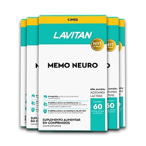 Kit 5 Memo Neuro Lavitan 60 Comprimidos Revestidos
