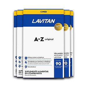 Kit 5 Multivitamínico A-Z Original Lavitan 90 Comprimidos