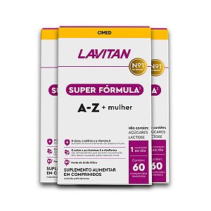 Kit 3 Multivitamínico Mulher Lavitan 60 Comprimidos