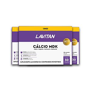 Kit 3 Cálcio MDK Lavitan 30 Comprimidos Revestidos