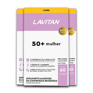 Kit 3 Multivitamínico Mulher 50+ Lavitan 60 Comprimidos