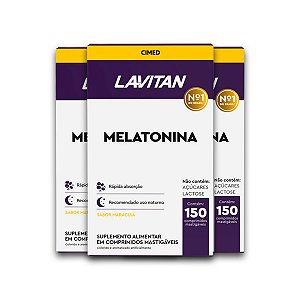 Kit 3 Melatonina Lavitan 150 Comprimidos Maracujá