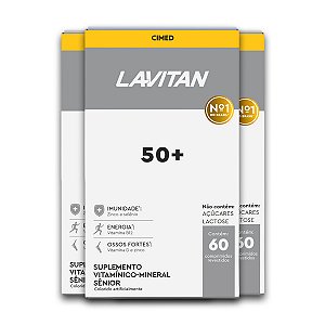 Kit 3 Multivitamínico 50+ Lavitan 60 Comprimidos Revestidos