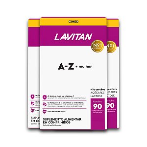 Kit 3 Multivitamínico A-Z Mulher Lavitan 90 Comprimidos