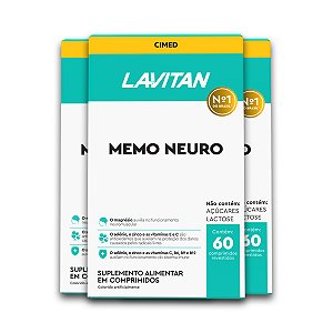 Kit 3 Memo Neuro Lavitan 60 Comprimidos Revestidos