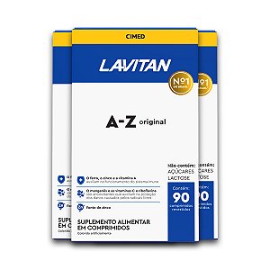 Kit 3 Multivitamínico A-Z Original Lavitan 90 Comprimidos