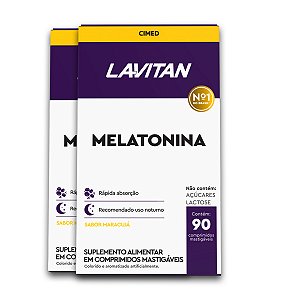 Kit 2 Melatonina Lavitan 90 Comprimidos Maracujá