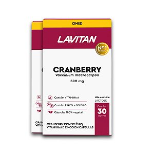 Kit 2 Cranberry Lavitan 30 Cápsulas